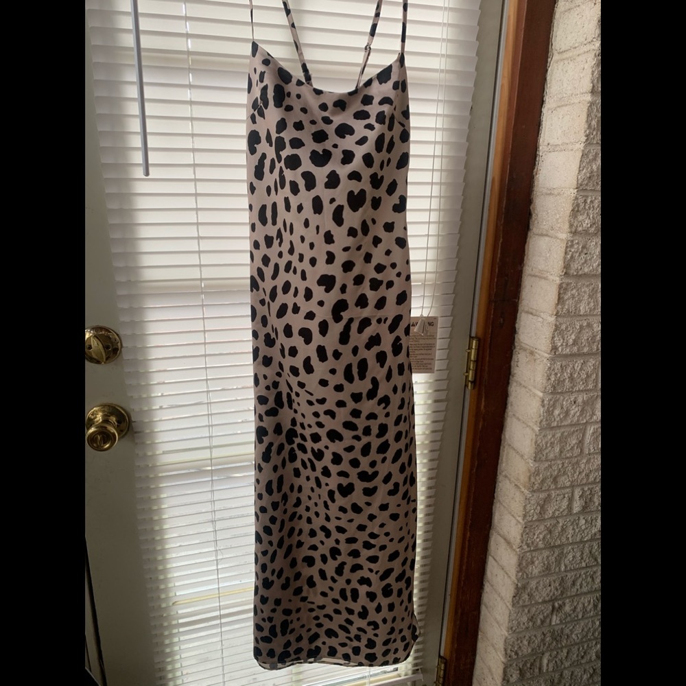 Dalmatian/ Leopard Midi Slip Dress